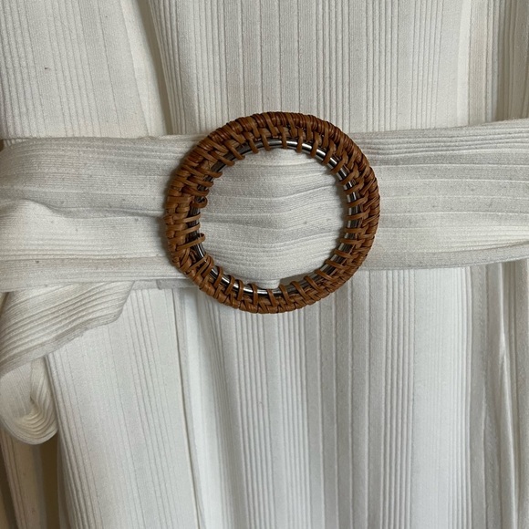 TopShop belted ribbed knit tank midi‎ dress with double slits size 4 - Picture 6 of 14